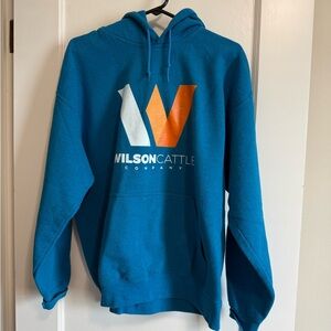 Gildan Blue Sweatshirt Hoodie Casual Comfort